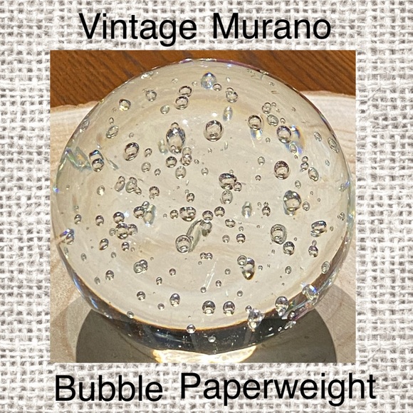 Vintage Murano Bubble Paperweight